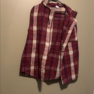 Boutique Hooded Woven Vest